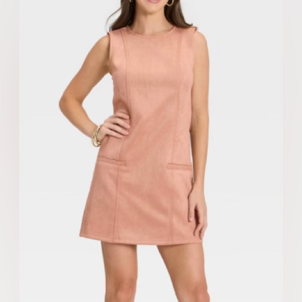 NWOT Women's Suede Mini Dress - A New Day™ Light Pink